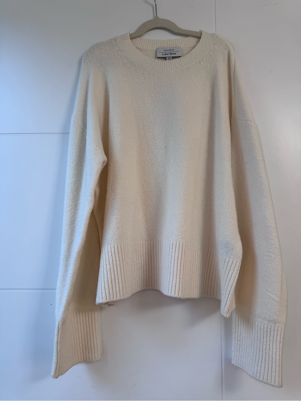 & Other Stories Cream Oversized Knit Sweater size Small
